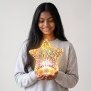 Bombilla LED en forma de estrella E27 Efecto de fuegos artificiales 6 W 85–265 V 50/60 Hz 14 x 17,5 cm Vidrio plateado Patrón multicolor Para lámparas y apliques 2