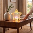 Bombilla LED en forma de estrella E27 Efecto de fuegos artificiales 6 W 85–265 V 50/60 Hz 14 x 17,5 cm Vidrio plateado Patrón multicolor Para lámparas y apliques 4