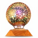 Bombilla LED G80 E27 Efecto fuegos artificiales 6 W 85–265 V 50/60 Hz 8 x 11,6 cm Cubierta de vidrio plateado Patrón multicolor Para lámparas y luminarias 1