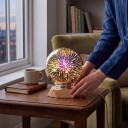 Bombilla LED G95 E27 Efecto de fuegos artificiales 6 W 85–265 V 50/60 Hz 9,5 x 13 cm Cubierta de vidrio plateado Patrón multicolor Para lámparas y luminarias 4