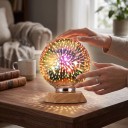 Bombilla LED G95 E27 Efecto de fuegos artificiales 6 W 85–265 V 50/60 Hz 9,5 x 13 cm Cubierta de vidrio plateado Patrón multicolor Para lámparas y luminarias 6
