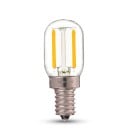 Bombilla LED regulable T20 E14 Forma tubular con filamentos LED 1 W 220–240 V 55 x 20 mm Bombilla clara Blanca cálida 2200 K Para lámparas y luminarias 1