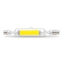 Bombilla LED tubular R7S 78 mm Base doble 15 W 220 V Tira COB en tubo transparente Luz blanca fría Para reflectores y luminarias 1
