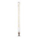 Bombilla LED tubular T20 E14 Forma larga con filamentos LED 6 W 300 x 20 mm Cubierta de vidrio transparente Blanca cálida 2700 K Para lámparas y luminarias 1