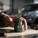Bombillas LED H7 para faros con control Bluetooth a través de la aplicación, 3000–8000 K, chips CSP, aluminio, ventilador, verde-gris, para coche 4