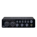 BOMGE U202 USB audio interface 17 x 11,2 x 4,5 cm Placa de som externa profissional com entrada dupla XLR + 6,35 mm com alimentação phantom de 48V 2