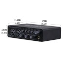 BOMGE U202 USB audio interface 17 x 11,2 x 4,5 cm Professionele externe geluidskaart met dubbele XLR + 6,35 mm 48V phantom voeding 3