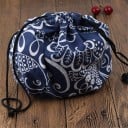 Bomullsväska för lunchbox med dragsnöre Tygförpackning för matlåda Dekorativt tryck Mått 21 x 28 cm 11