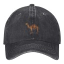 Boné de Baseball com Estampa de Camelo e Inscrição Camel Mirage com Aspeto Vintage Desgastado Ajustável Unisex 8