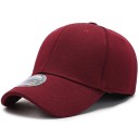 Boné de basebol feminino com aba curva Boné de algodão de cor sólida com ilhós de ventilação e botão em cima Circunferência da cabeça 8
