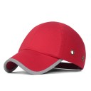 Boné de segurança de trabalho com faixa reflexiva e casca ABS resistente a impactos, circunferência da cabeça 58-62 cm em poliéster e algodão 5