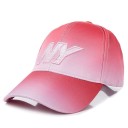 Boné feminino com transição de cores Boné de baseball com bordado na frente Faixa com fivela de metal Algodão Perímetro da cabeça 54 a 62 cm 6