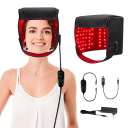 Boné LED para terapia de crescimento capilar 56 x 44 cm 12V 3A 93 unidades de LED vermelhos a 660 nm e 62 unidades de luzes infravermelhas a 850 nm Fototerapia capilar 3