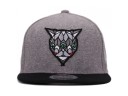 Boné snapback masculino com bordado de cabeça de animal geométrica Aba reta Tecido de algodão mesclado Circunferência da cabeça de 56 a 60 cm 4