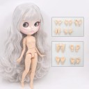 Boneca de plástico 30 cm com franja e várias tonalidades de cabelo Boneca realista com braços intercambiáveis Plástico resistente 2