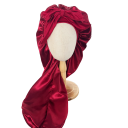 Bonetă lungă de mătase 68 x 32 cm cu bandă elastică din satin, bonetă de noapte pentru păr creț pentru femei, dreadlocks, împletituri 7