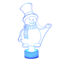 Bonhomme de neige LED mini lumière 15 x 8,8 cm Lampe clignotante colorée à pile Décoration de Noël Éclairage de fête 1