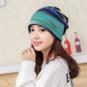 Bonnet à rayures pour femmes J498 1