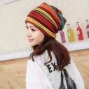 Bonnet à rayures pour femmes J498 4