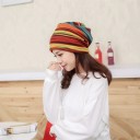 Bonnet à rayures pour femmes J498 6