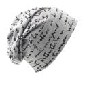 Bonnet avec impression de texte manuscrit Style hip hop pour hommes et femmes Coton fin pour le printemps et l'automne Coupe ample 6