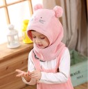 Bonnet d'enfant avec col en forme de chat J1852 2