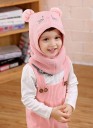 Bonnet d'enfant avec col en forme de chat J1852 3