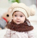 Bonnet d'hiver en tricot pour enfants avec oreilles J867 3