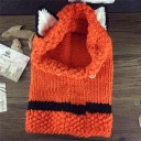 Bonnet d'hiver pour enfant avec écharpe chat 2