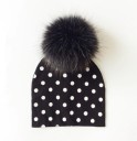 Bonnet d'hiver pour enfants à pois J577 5