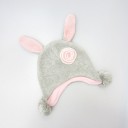 Bonnet d'hiver pour enfants avec des oreilles de lapin A474 3