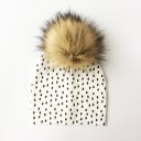 Bonnet d'hiver pour enfants avec impression de gouttes J575 1