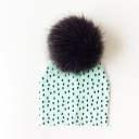 Bonnet d'hiver pour enfants avec impression de gouttes J575 6