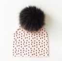 Bonnet d'hiver pour enfants avec impression de gouttes J575 8