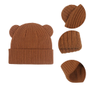 Bonnet d'hiver pour enfants avec oreilles d'ours Circonférence 42–48 cm 0–2 ans Acrylique polyester coton Bonnet chaud pour bébés 2