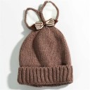 Bonnet d'hiver pour enfants avec oreilles et nœud J3030 9