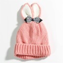 Bonnet d'hiver pour enfants avec oreilles et nœud J3030 7