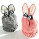 Bonnet d'hiver pour enfants avec oreilles et nœud J3030 1