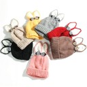 Bonnet d'hiver pour enfants avec oreilles et nœud J3030 2