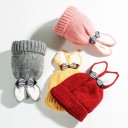 Bonnet d'hiver pour enfants avec oreilles et nœud J3030 3