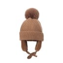 Bonnet d'hiver pour enfants avec pompon Circonférence 43–58 cm 2–8 ans Coton polyester Bonnet chaud avec rabats d'oreilles Bonnet d'hiver 9