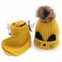 Bonnet d'hiver pour enfants et écharpe avec oreilles 6