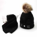 Bonnet d'hiver pour enfants et écharpe avec oreilles 2