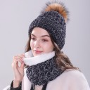 Bonnet d'hiver pour femmes avec col A1 2