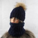 Bonnet d'hiver pour femmes avec col 5