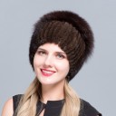 Bonnet d'hiver pour femmes en fourrure A1 4