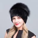 Bonnet d'hiver pour femmes en fourrure A1 5