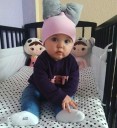 Bonnet d'hiver pour fille avec nœud 3