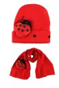 Bonnet d'hiver stylé pour enfants avec écharpe J3441 4