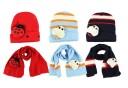 Bonnet d'hiver stylé pour enfants avec écharpe J3441 2